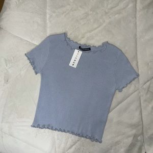 brandy melville light blue top